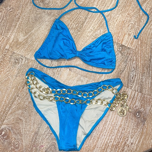 Zazoo of Hollywood vintage bright blue bikini 1980s - Picture 2 of 6